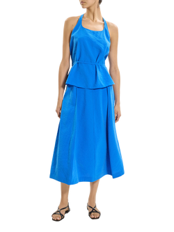Theory Sleeveless Tie Waist Top, Blue, Blue