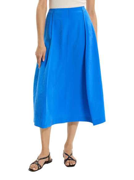 Theory Silk Blend Midi Parachute Skirt, Blue - view 2, Blue