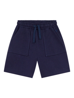 Petit Bateau Kids' Relaxed Drawstring Shorts, Navy, Navy