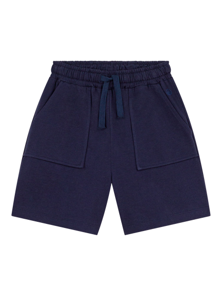 Petit Bateau Kids' Relaxed Drawstring Shorts, Navy, Navy