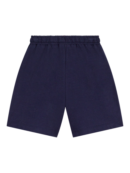 Petit Bateau Kids' Relaxed Drawstring Shorts, Navy - view 2, Navy