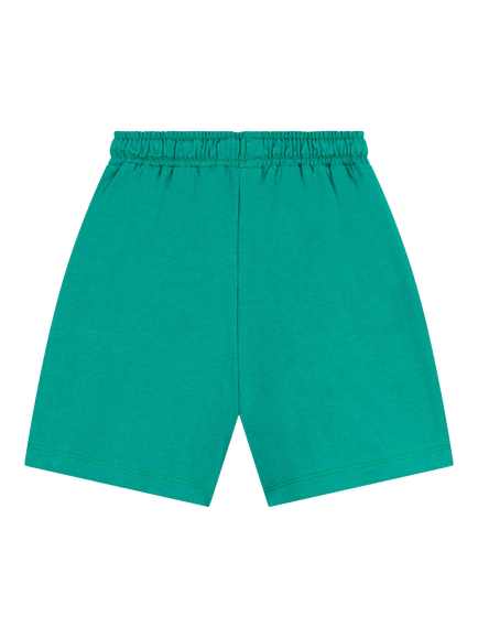 Petit Bateau Kids' Relaxed Drawstring Shorts, Green - view 2, Green