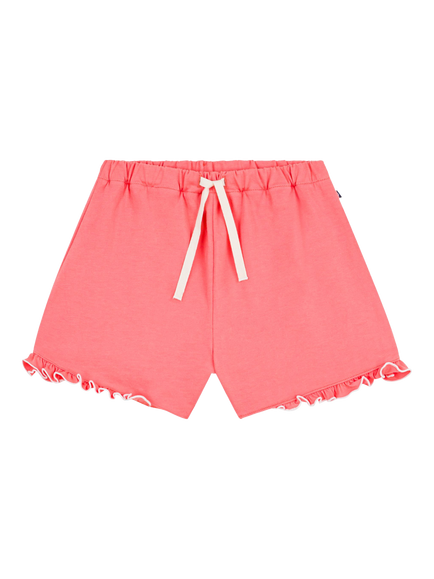 Lindex Kids' Drawstring Ruffle Shorts, Orange, Orange