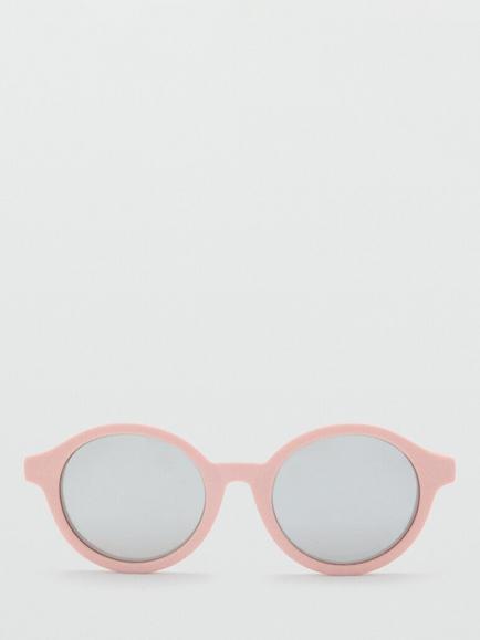 Mango Round Frame Sunglasses, Pale Pink, Pale Pink