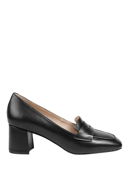 Jones Bootmaker Zeta Leather Court Shoes, Black, Black