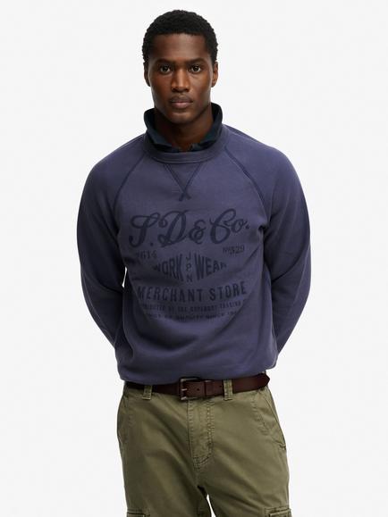 Superdry Graphic Print Sweatshirt, Soft Navy
