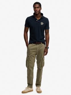 Superdry Core Cargo Cotton Blend Trousers, Dusty Olive Green