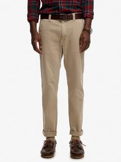 Superdry Utility Chino Trousers, Eclipse Navy, Overcast Beige