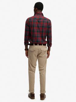 Superdry Utility Chino Trousers, Eclipse Navy - view 2, Overcast Beige