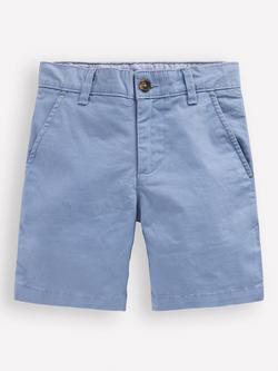 Mini Boden Kids' Classic Chino Shorts, Dawn Blue, Dawn Blue