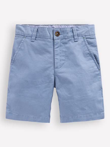 Mini Boden Kids' Classic Chino Shorts, Dawn Blue, Dawn Blue