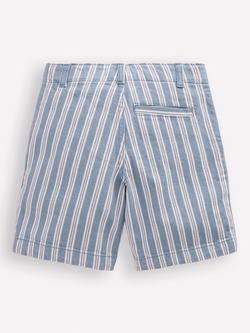 Mini Boden Kids' Smart Shorts, Light Blue Stripe - view 2, Light Blue Stripe