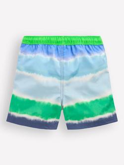 Mini Boden Kids' Stripe Swim Shorts - view 2, Blue Tie Dye