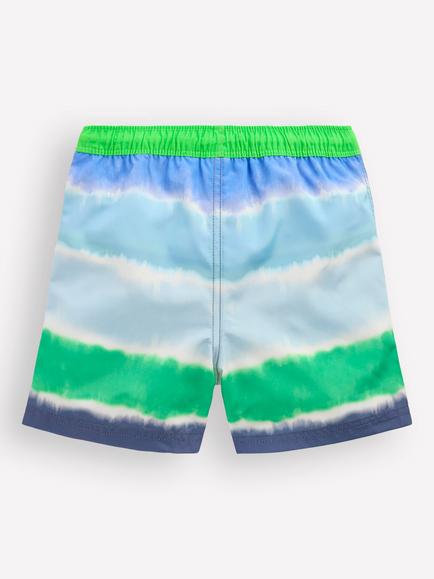 Mini Boden Kids' Stripe Swim Shorts - view 2, Blue Tie Dye