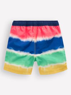 Mini Boden Kids' Stripe Swim Shorts - view 2, Rainbow Tie Dye