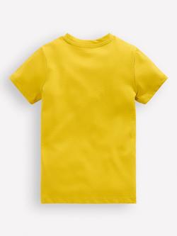 Mini Boden Kids' Cotton Glow-in-the-Dark T-Shirt, Passionfruit Shark - view 2, Passionfruit Shark