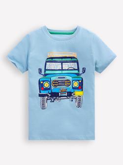 Mini Boden Kids' Cotton Graphic T-Shirt, Glacier Lake Jeep, Glacier Lake Jeep