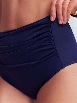 Boden Kythira Ruched Bikini Bottoms, Navy - view 2, Navy