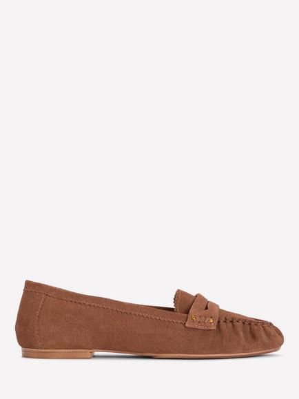 Boden Suede Classic Penny Loafers, Tan, Tan