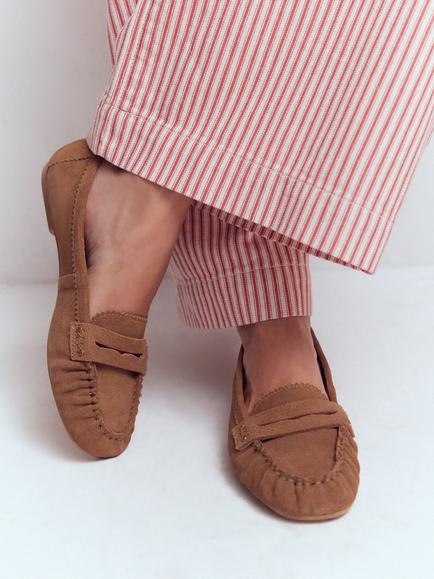 Boden Suede Classic Penny Loafers, Tan - view 2, Tan