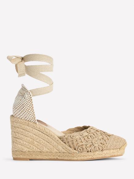Boden Cassie High Wedge Heel Espadrille Sandals, Natural, Natural
