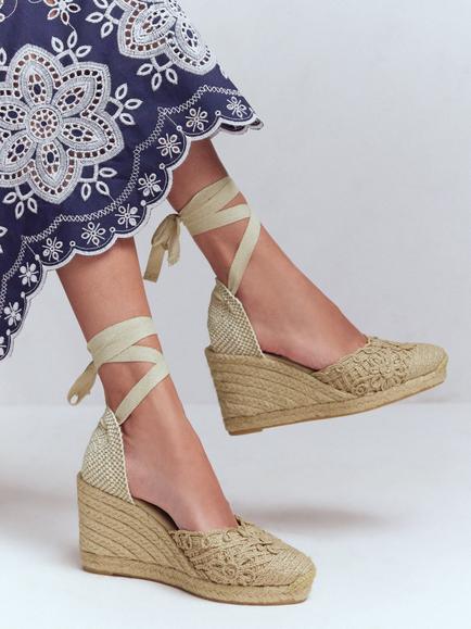 Boden Cassie High Wedge Heel Espadrille Sandals, Natural - view 2, Natural