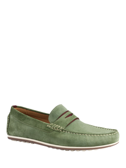 Jones Bootmaker Bonetti3 Loafers - view 2, Olive Suede