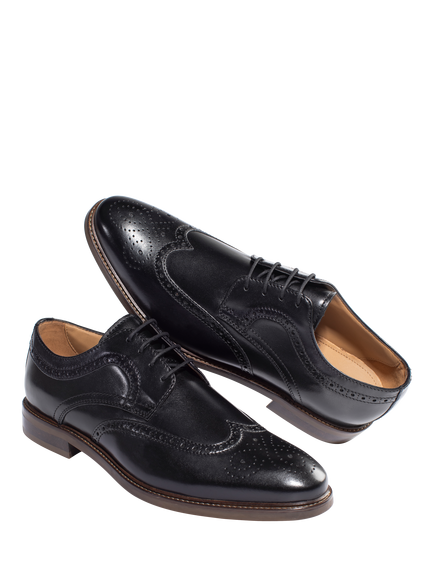 Jones Bootmaker Longwood Leather Brogues - view 2, Black Leather