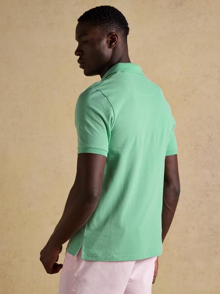 Joules Woody Cotton Regular Fit Short Sleeve Polo Shirt, Light Green - view 2, Light Green