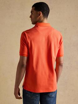 Joules Woody Cotton Polo Shirt, Orange - view 2, Orange