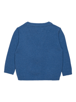 Trotters Baby Dinosaur Cardigan, Blue - view 2, Blue