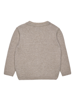 Trotters Baby Train Button Down Cardigan, Oatmeal - view 2, Oatmeal