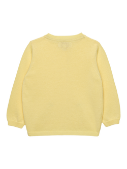 Trotters Baby Liberty Print Duck Cardigan, Lemon - view 2, Lemon/Emma Geor