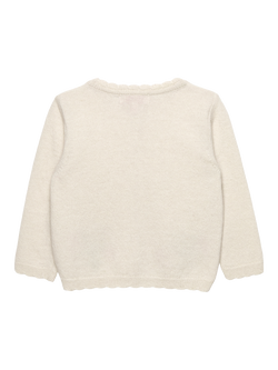 Trotters Baby Strawberry Button Down Cardigan, Winter White - view 2, Winter White