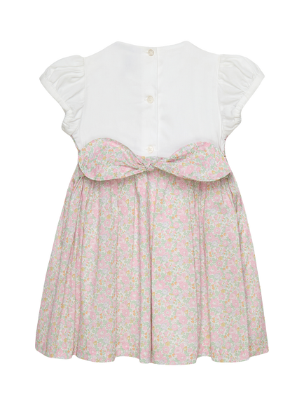 Trotters Baby Liberty Betsy Ann Print Smock Dress, Light Pink - view 2, Light Pink