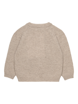 Trotters Baby Tiger Wool Blend Cardigan, Oatmeal - view 2, Oatmeal