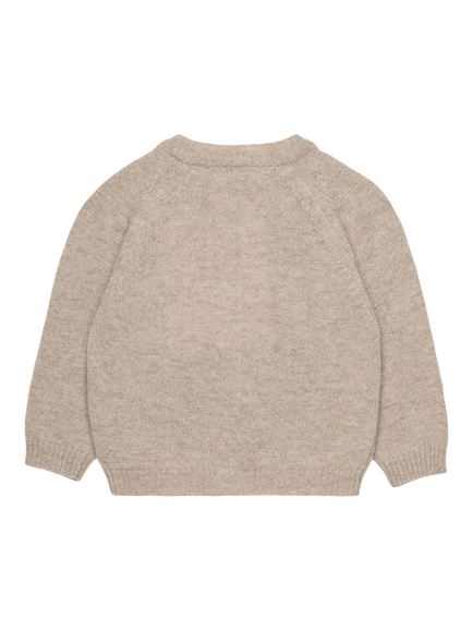Trotters Baby Tiger Wool Blend Cardigan, Oatmeal - view 2, Oatmeal