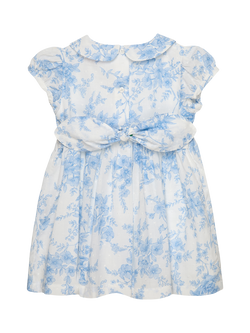 Trotters Baby Kate Floral Dress, Blue - view 2, Blue Floral
