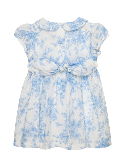 Trotters Baby Kate Floral Dress, Blue - view 2, Blue Floral