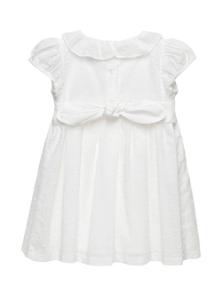 Trotters Baby Strawberry Smock Dress, White - view 2, White