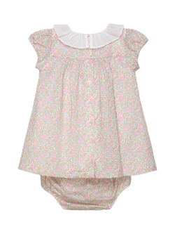 Trotters Baby Liberty Betsy Ann Print Dress Set, Pink/Multi - view 2, Pink/Multi