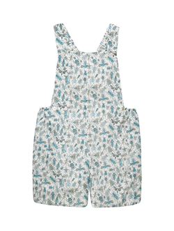 Trotters Baby Liberty Legs Eleven Print Dungarees, Blue, Blue