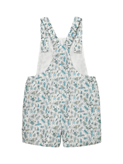 Trotters Baby Liberty Legs Eleven Print Dungarees, Blue - view 2, Blue