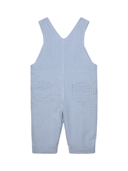 Trotters Baby Full Length HCT Slogan Dungarees, Pale Blue - view 2, Pale Blue
