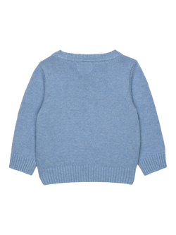 Trotters Kids' Knitted Sailboat Jumper, Light Blue - view 2, Light Blue