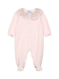 trotters Baby Liberty Betsy Ann Print Collared Bodysuit, Pale Pink, Pale Pink
