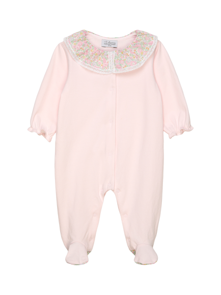 trotters Baby Liberty Betsy Ann Print Collared Bodysuit, Pale Pink, Pale Pink
