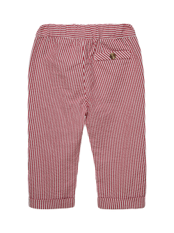 Trotters Baby Jacob Slim Striped Trousers, Red - view 2, Red