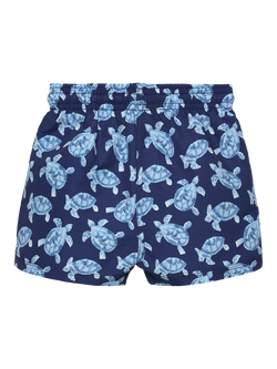 Trotters Baby Turtle Print Drawstring Swim Shorts, Navy - view 2, Navy