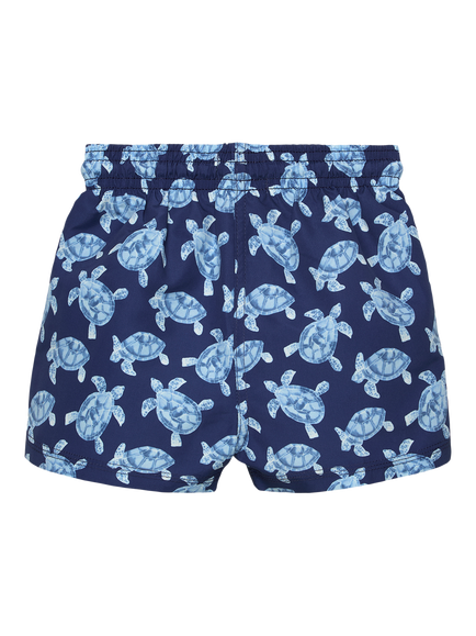 Trotters Baby Turtle Print Drawstring Swim Shorts, Navy - view 2, Navy